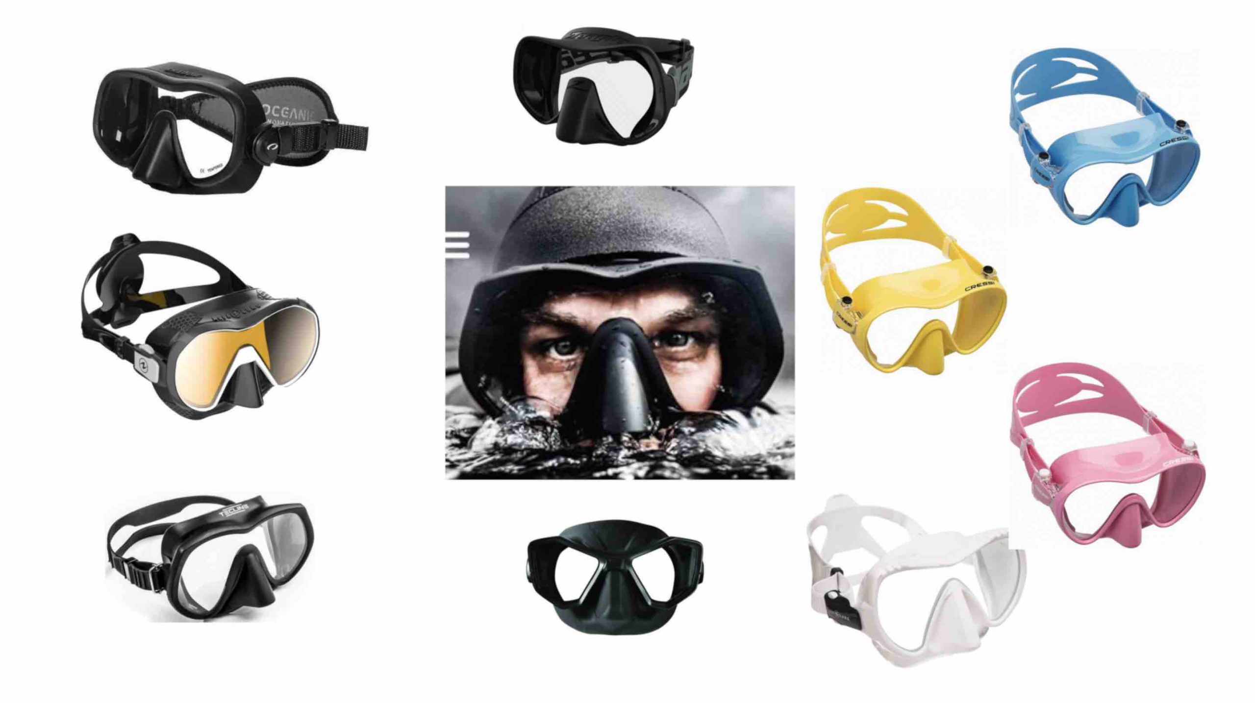 potápěčské masky šnorchlovací brýle freedivingová maska